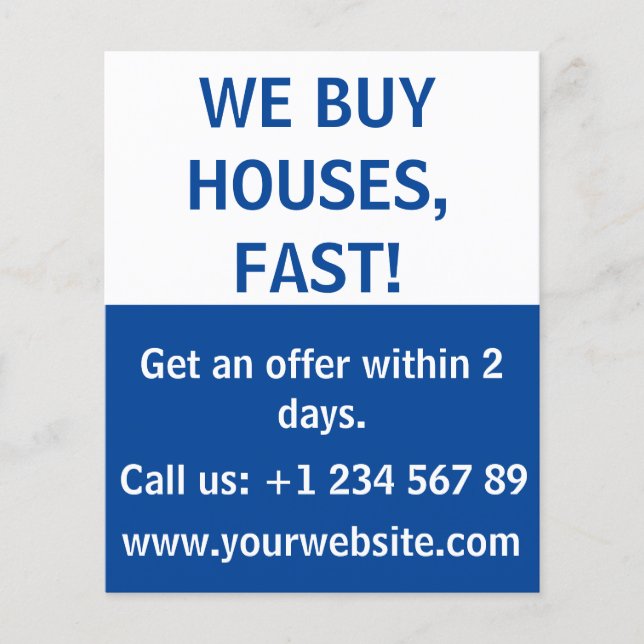 Simple Real Estate Investor  We Buy Houses  Flyer (Front)