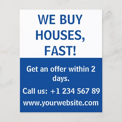 Simple Real Estate Investor  We Buy Houses  Flyer