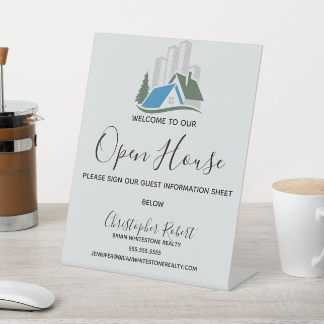 Simple Real Estate Pedestal Sign (In SItu)