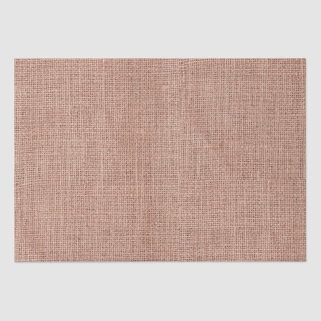 Simple Realistic Burlap Rustic Feminine Blush Pink Tissue Paper (Front)
