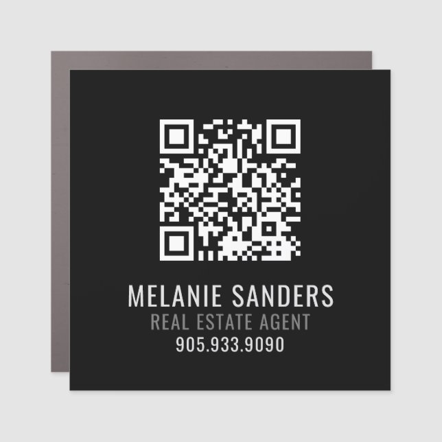 SIMPLE REALTOR PROMOTIONAL QR CODE CAR MAGNET (Front)