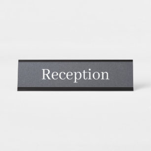Simple Reception Desk Name Plate