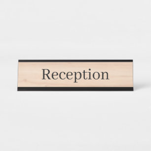 Simple Reception Desk Name Plate
