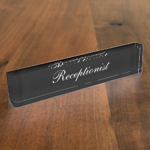 Simple Receptionist Desk Name Plate