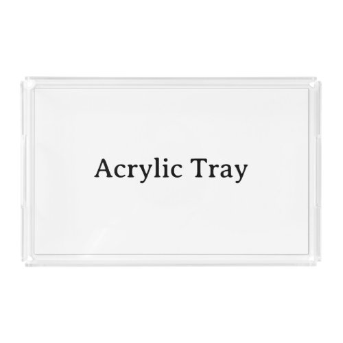Simple Rectangle 15.625” x 9.875” x 1.8” Medium Acrylic Tray