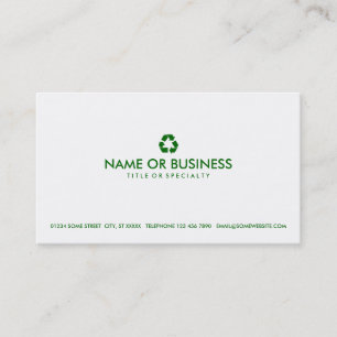 simple recycle business card