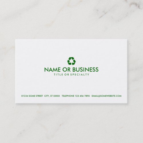 simple recycle business card