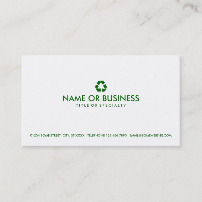 simple recycle business card (Front)