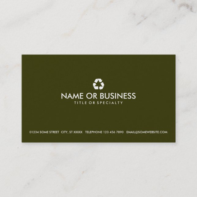 simple recycle business card (Front)