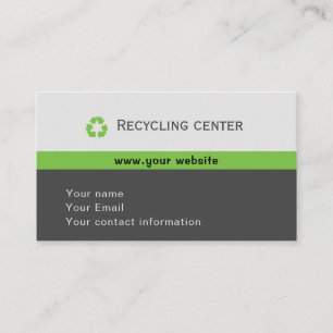 Simple Recycling logo custom business card