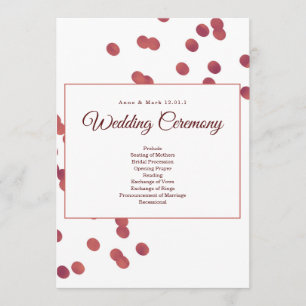 Simple Red And White Wedding Invitation