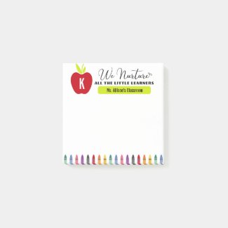 Simple Red Apple Teacher’s Elementary Classroom Post-it Notes