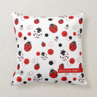 Simple Red, Black & White Ladybug Pattern