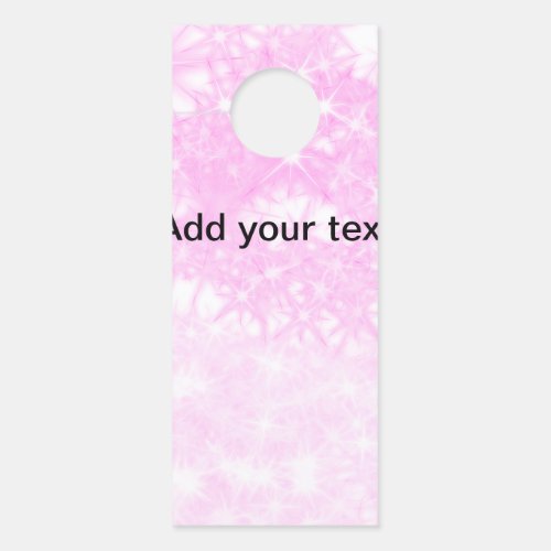 Simple red blue green sparkle stars add your text  door hanger