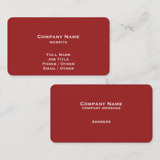 Simple Red Business Card