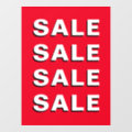 Simple Red Business Shop Sale Sign Window Decal | Zazzle