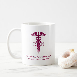 Simple Red Caduceus Nurse Graduate Coffee Mug
