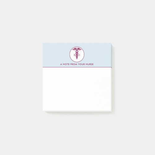 Simple Red Caduceus Nurse Medical Symbol Post_it Notes