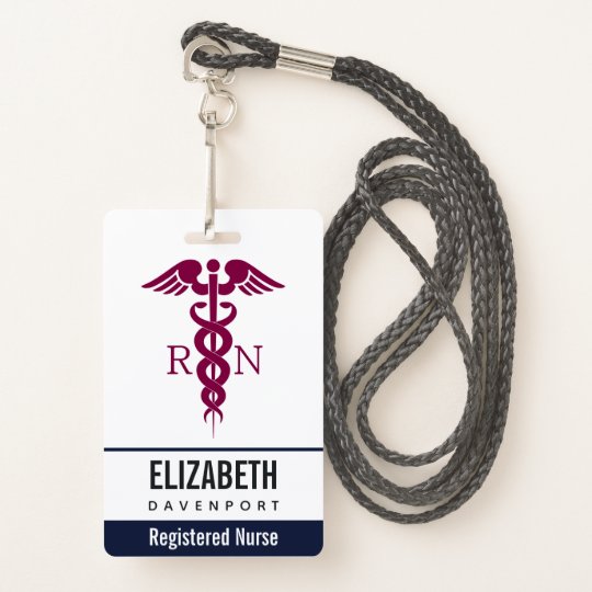 Simple Red Caduceus Registered Nurse RN Symbol Badge ...
Red Nursing Caduceus