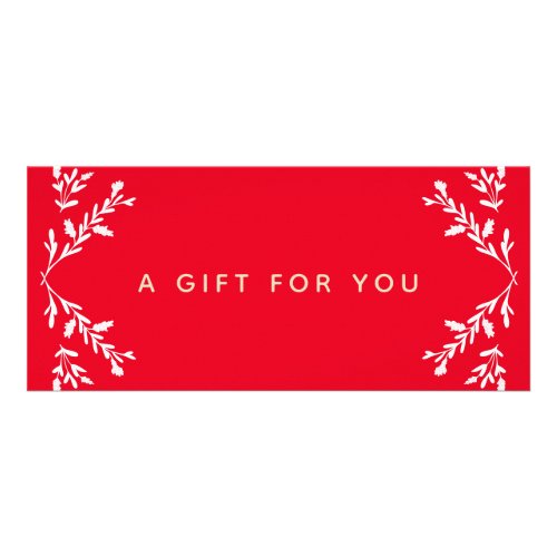 Simple Red Christmas  Gift Certificate