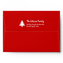 Simple Red Christmas Party Family Holiday Mailing Envelope Simple Red Christmas Party Family Holiday Mailing Envelope