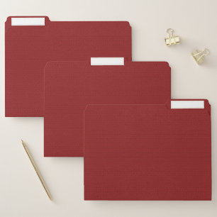 Simple Red Faux Leather File Folder