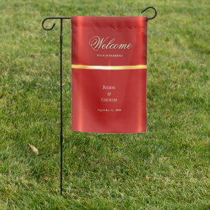 Simple Red Garden Flag