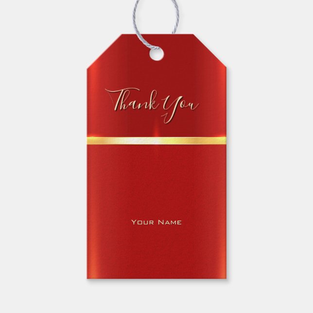Simple Red Gift Tag (Front)