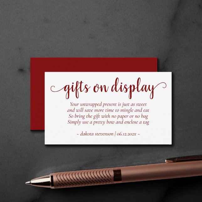 Simple Red Gifts on Display | Candy Apple Event Enclosure Card (Creator Uploaded)