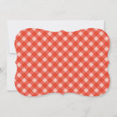 Simple Red Gingham BBQ Baby Shower Invitations (Back)