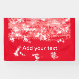 Simple red glitter sparkle stars add your text c t banner