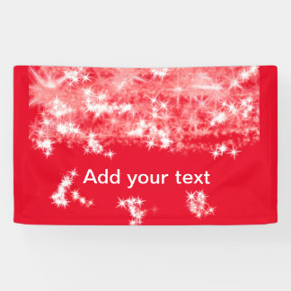 Simple red glitter sparkle stars add your text c t banner
