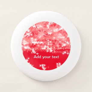 Simple red glitter sparkle stars add your text c t Wham-O frisbee