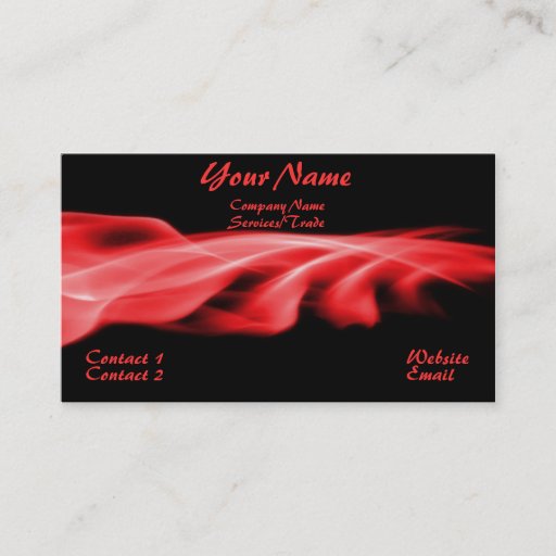 Customizable Simple Red Graphic Business Card