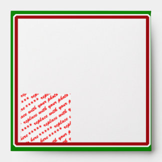 Simple Red & Green Frame for the Holidays Envelope