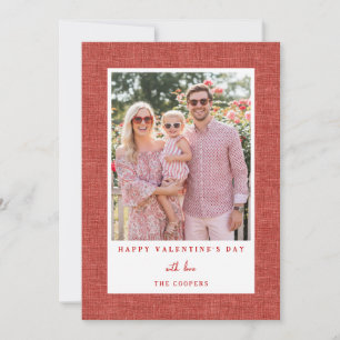 Simple Red Happy Valentine's Day Photo Card