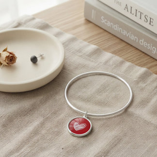 Simple Red Heart Charm Bracelet