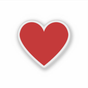 Simple Red Heart Classic Love Minimal Chic Vinyl Sticker