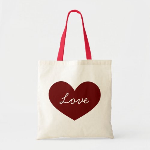 Simple Red Heart Cute Love  Tote Bag