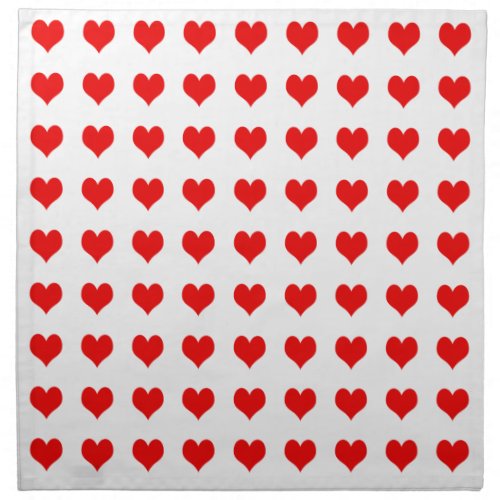 Simple Red Heart Design Cloth Napkin
