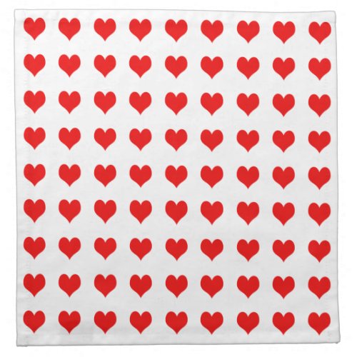 Simple Red Heart Design Cloth Napkin