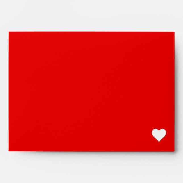 Simple Red Heart Envelope (Front)