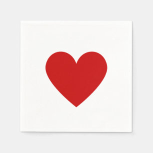 Simple Red Heart  Love Minimalist Modern Classic   Napkins