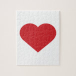Simple Red Heart Modern Contemporary Jigsaw Puzzle<br><div class="desc">A simple red heart design. A modern, contemporary love design for that special someone.</div>