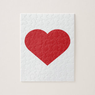 Simple Red Heart Modern Contemporary Jigsaw Puzzle