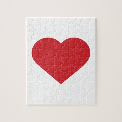Simple Red Heart  Modern Contemporary Jigsaw Puzzle