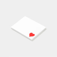 Cute white red big Heart chic Valentine's day Post-it Notes