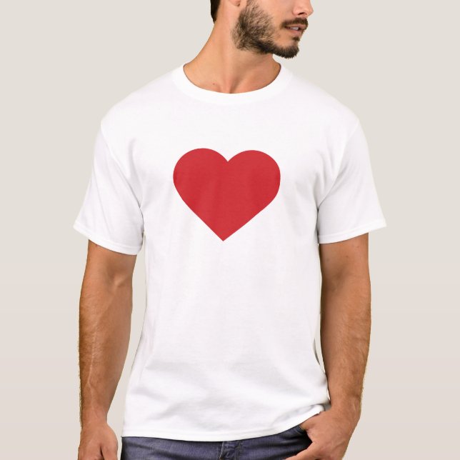 Simple Red Heart T-Shirt (Front)