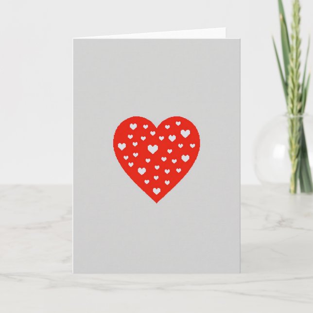 Simple Red Hearts Card (Front)
