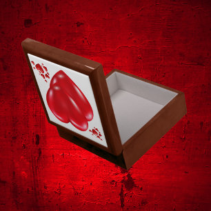 Simple Red Hearts on White Happy Valentine's Day Gift Box